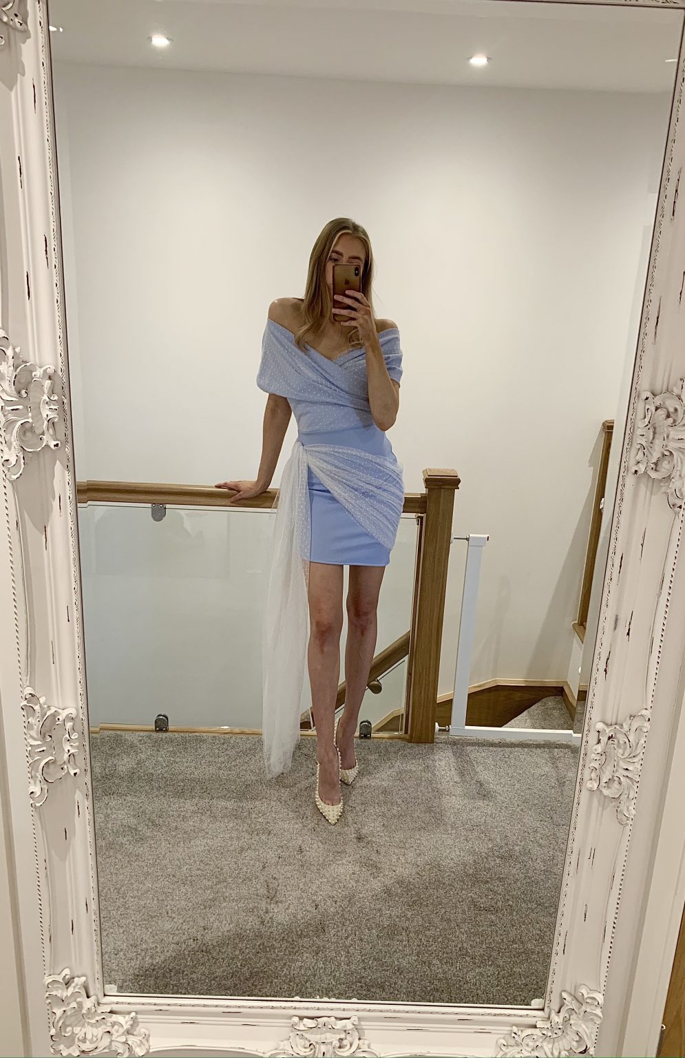 Philippa Mini Dress Baby Blue