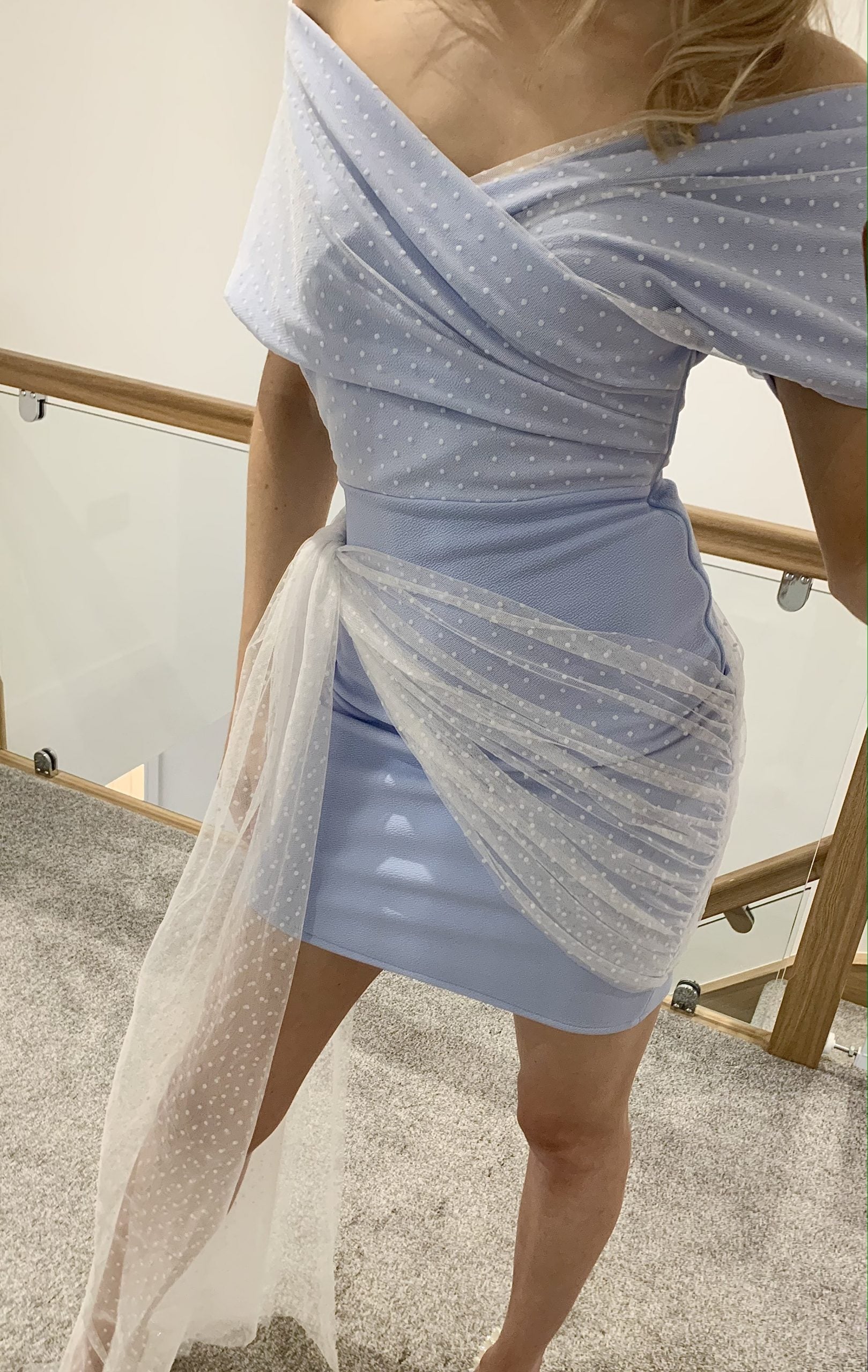 Philippa Mini Dress Baby Blue
