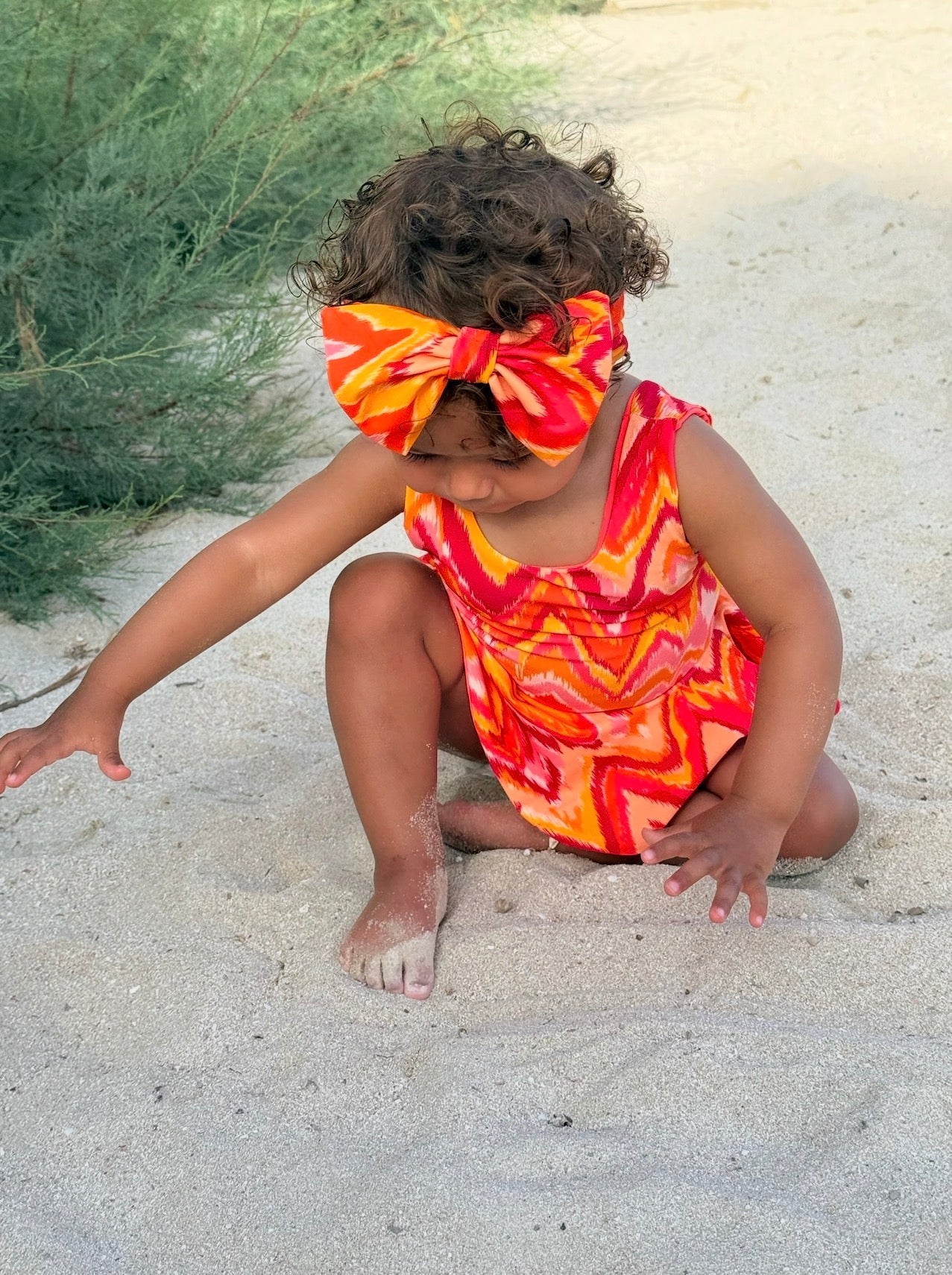 Mini Marrakesh Orange Bow Headband