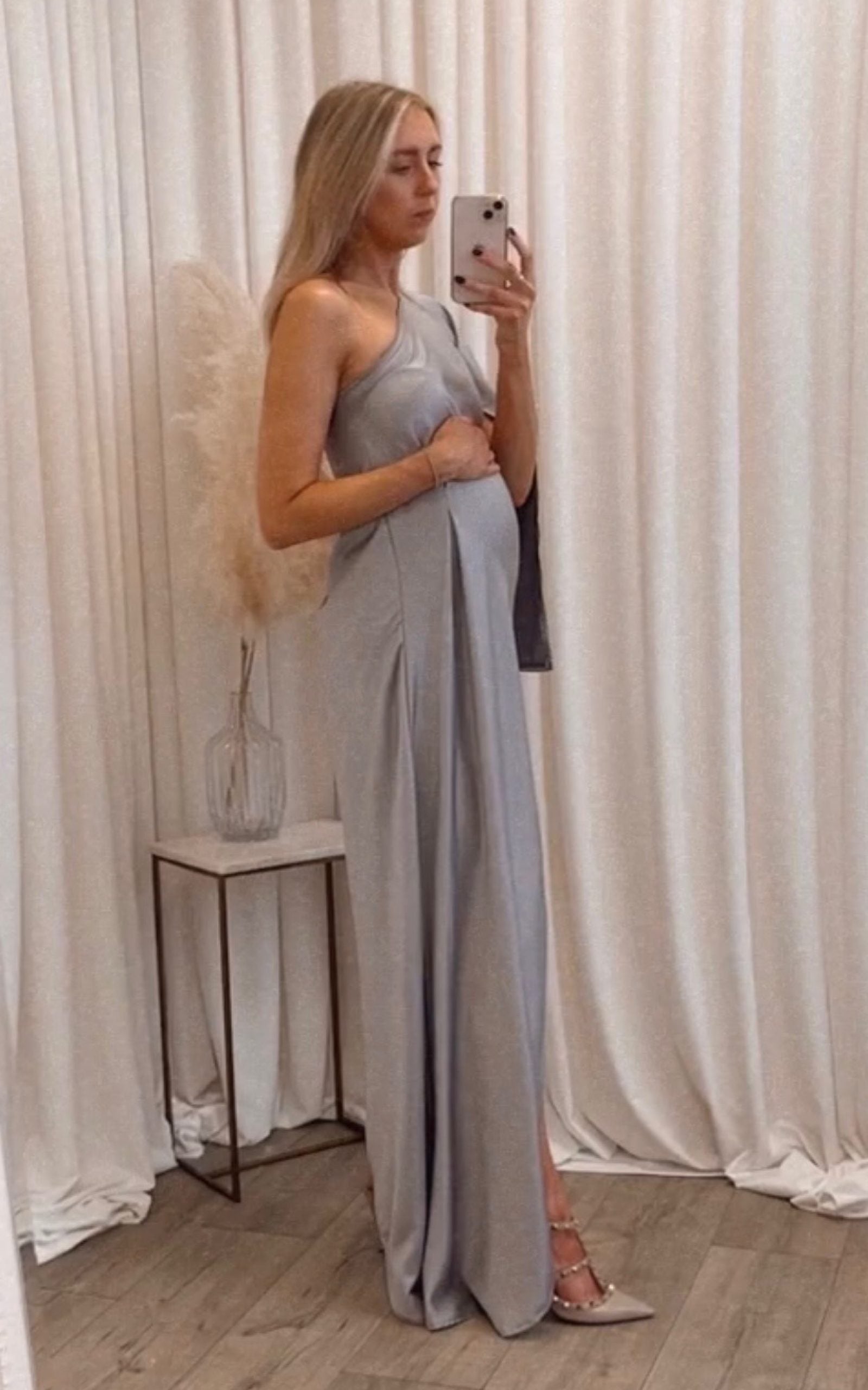 Liberty Maternity Dress Grey