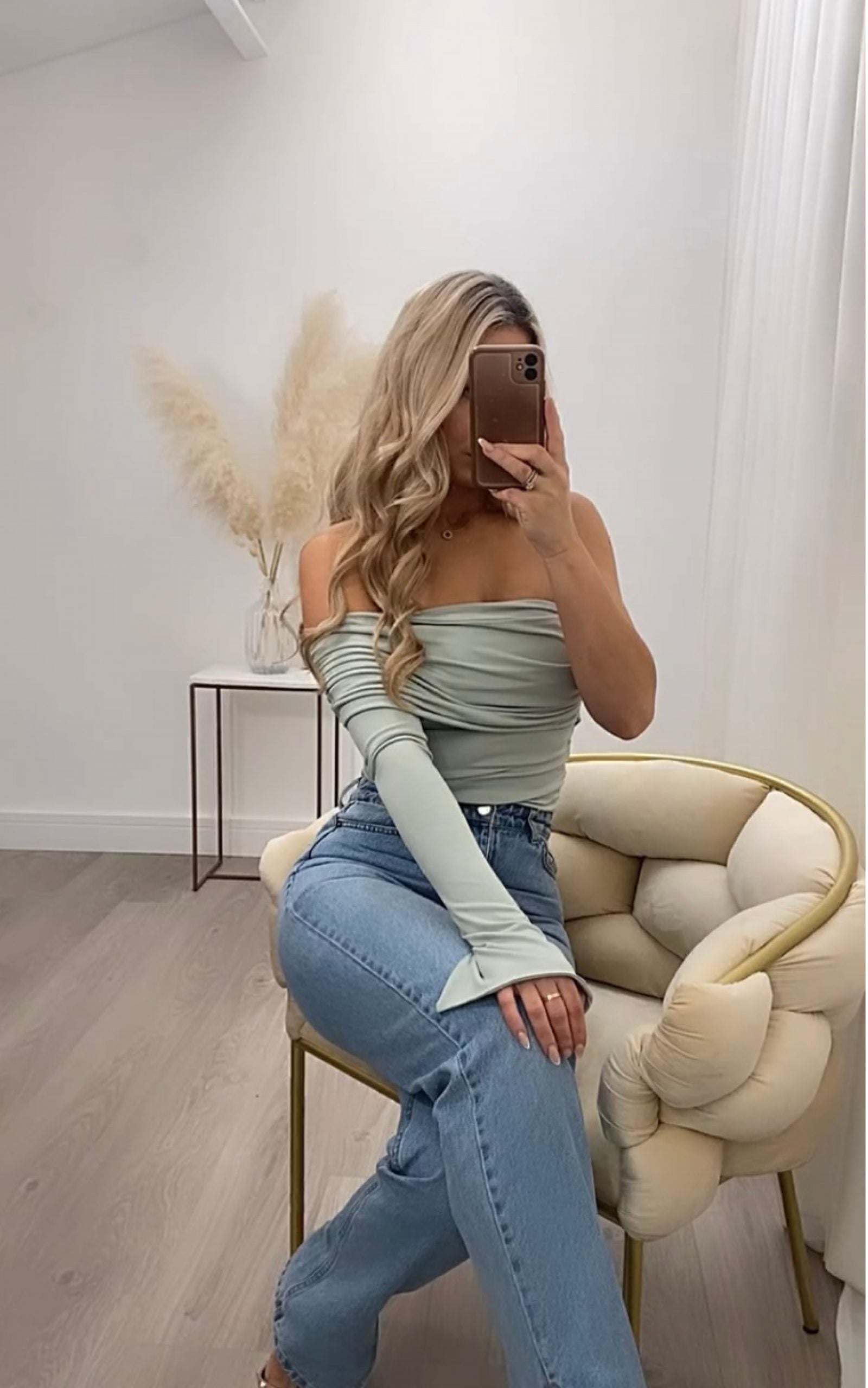 Olivia Asymmetric Top Matcha