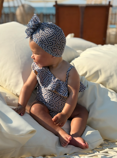Mini St. Tropez Ruffle shoulder Swimsuit
