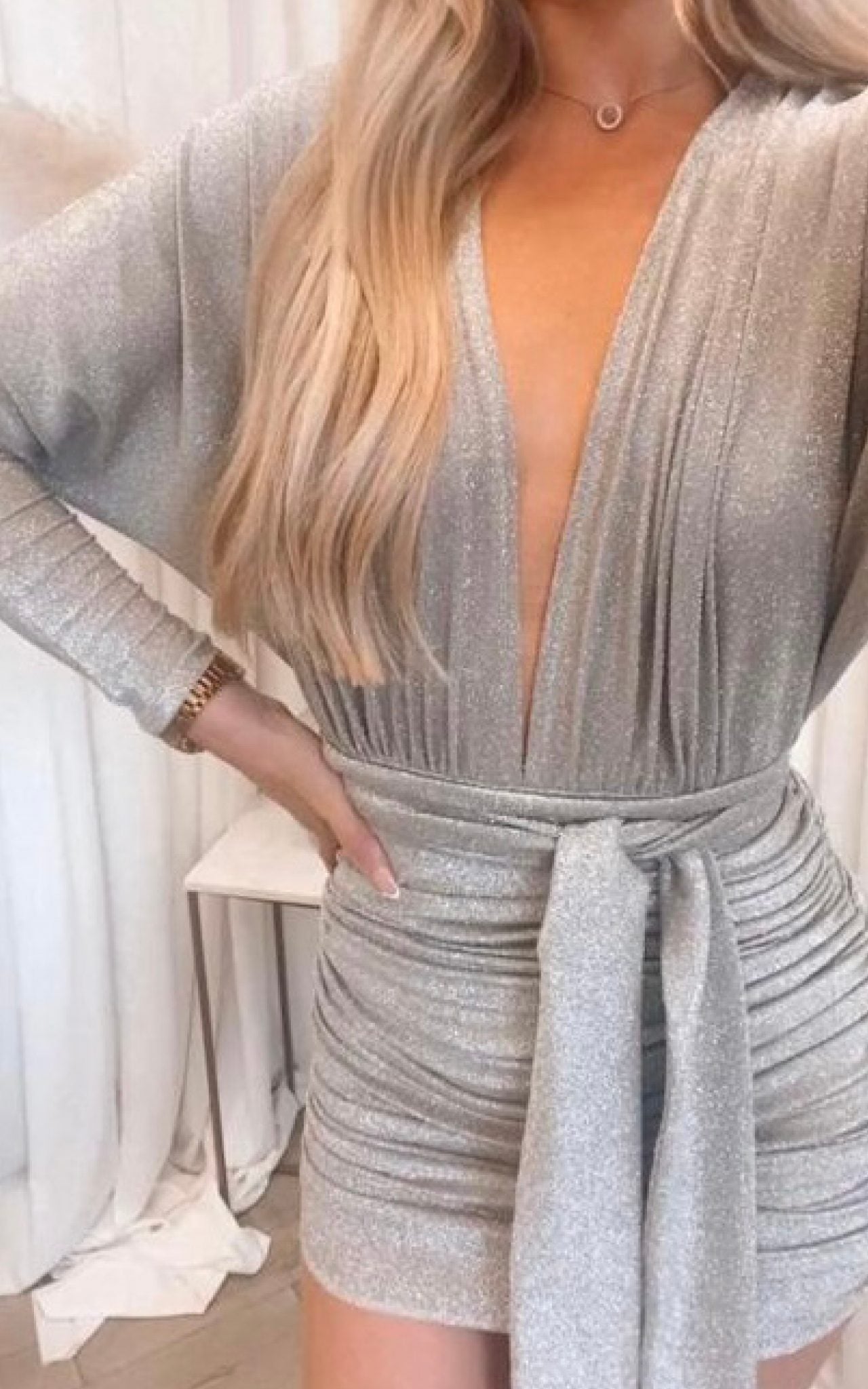 Vicky Dress Gold Glitter