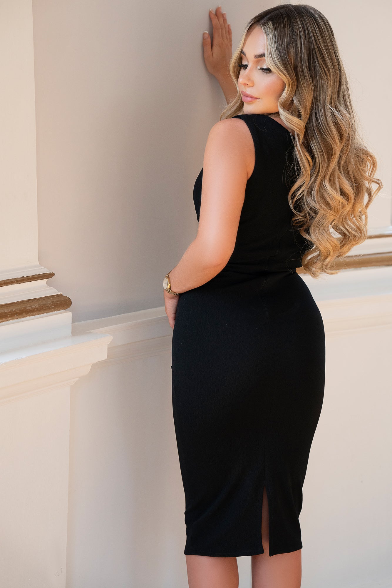 Darby Midi Dress Black