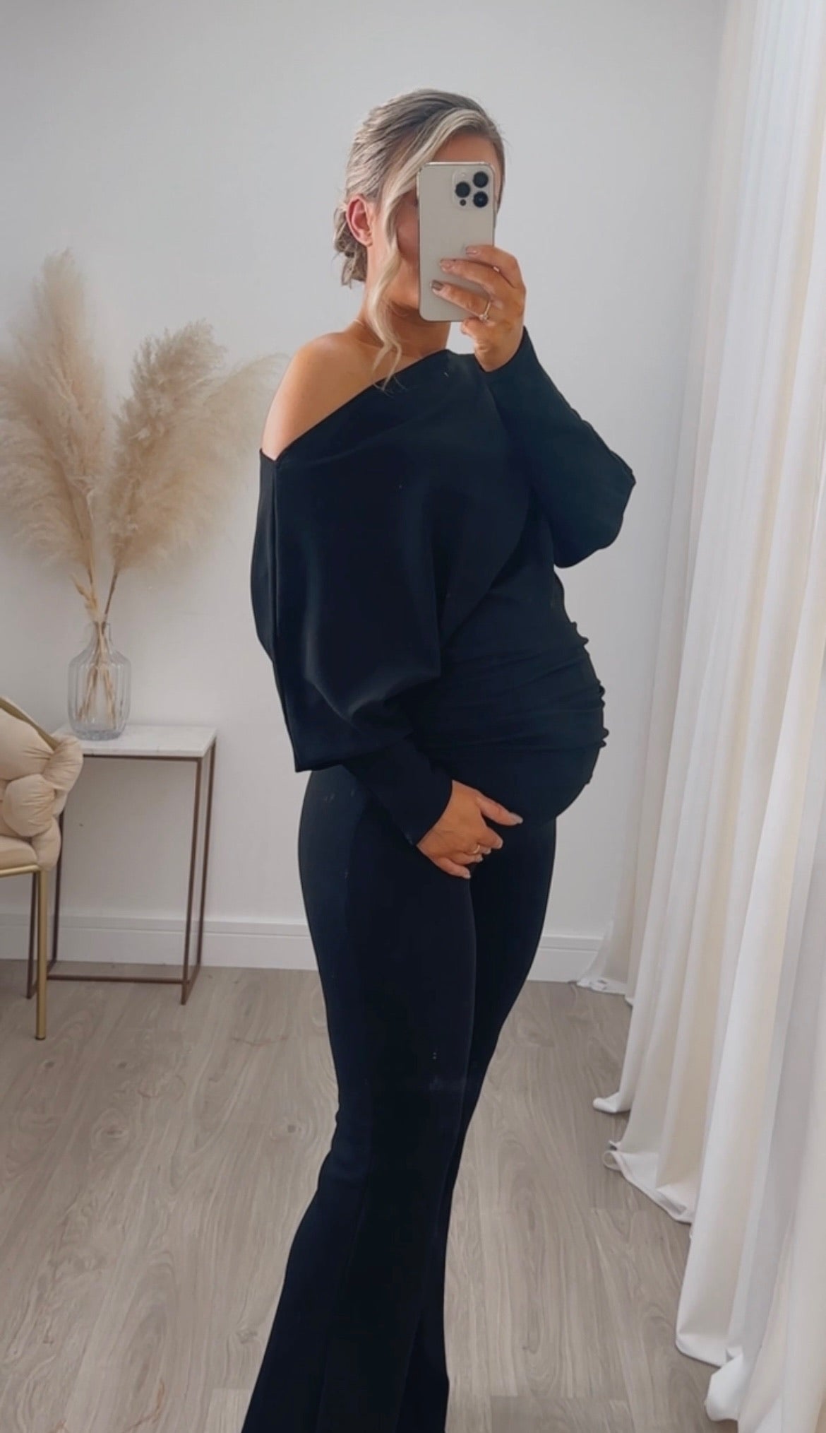 Arella Maternity Jumpsuit Black