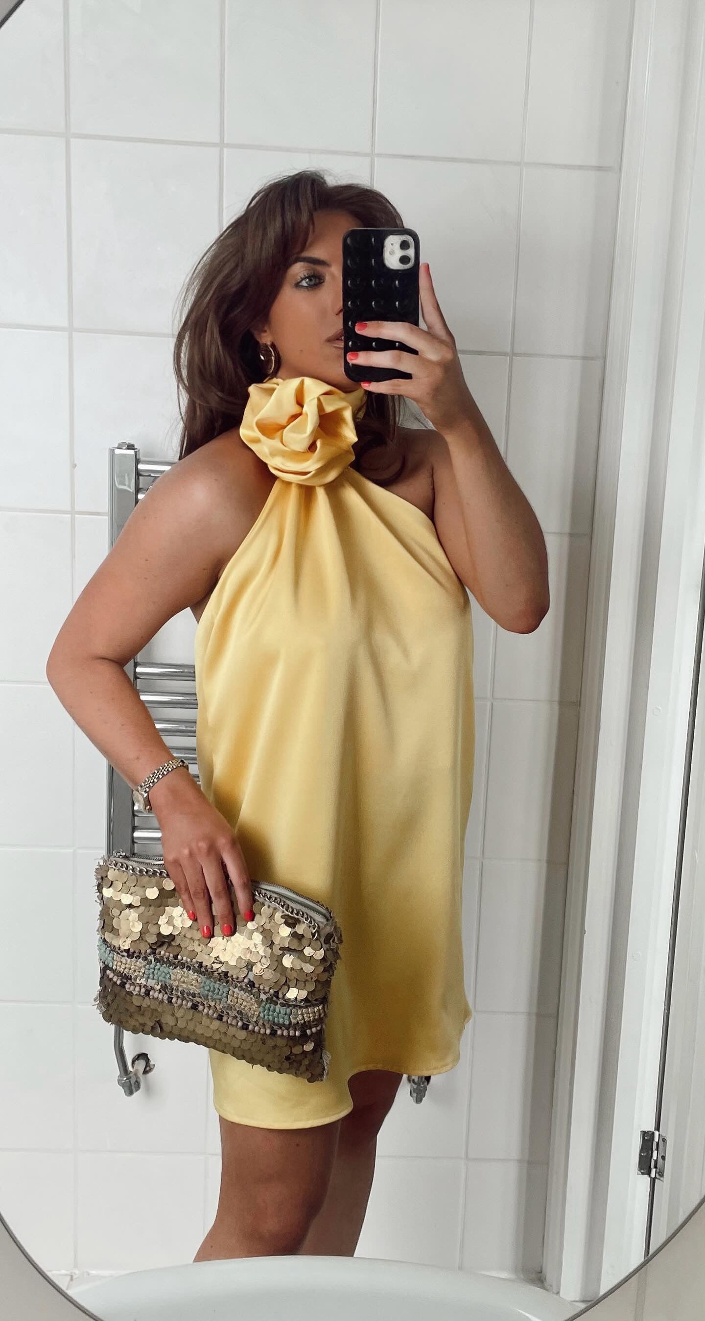 Flora mini dress yellow