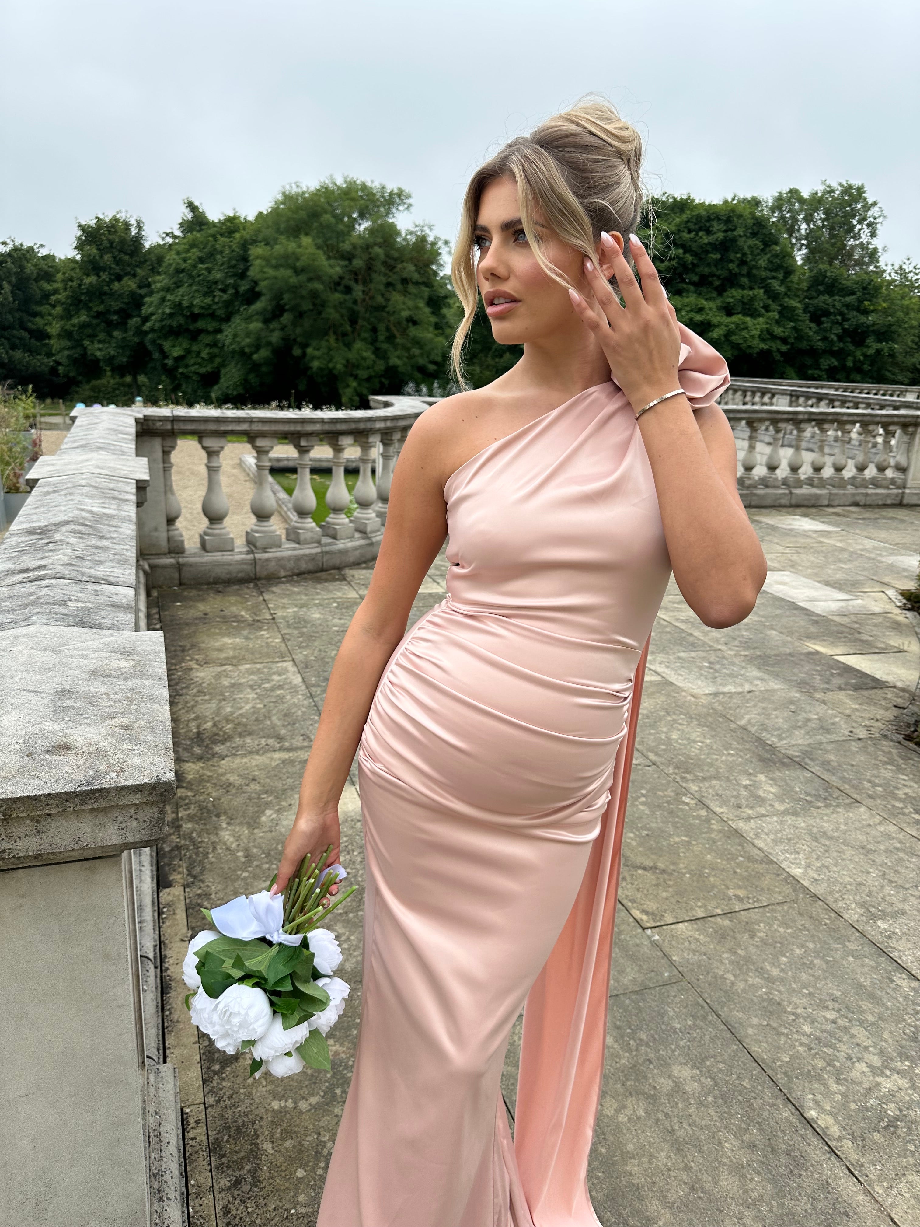 Amalfi Maternity Dress Blush Pink