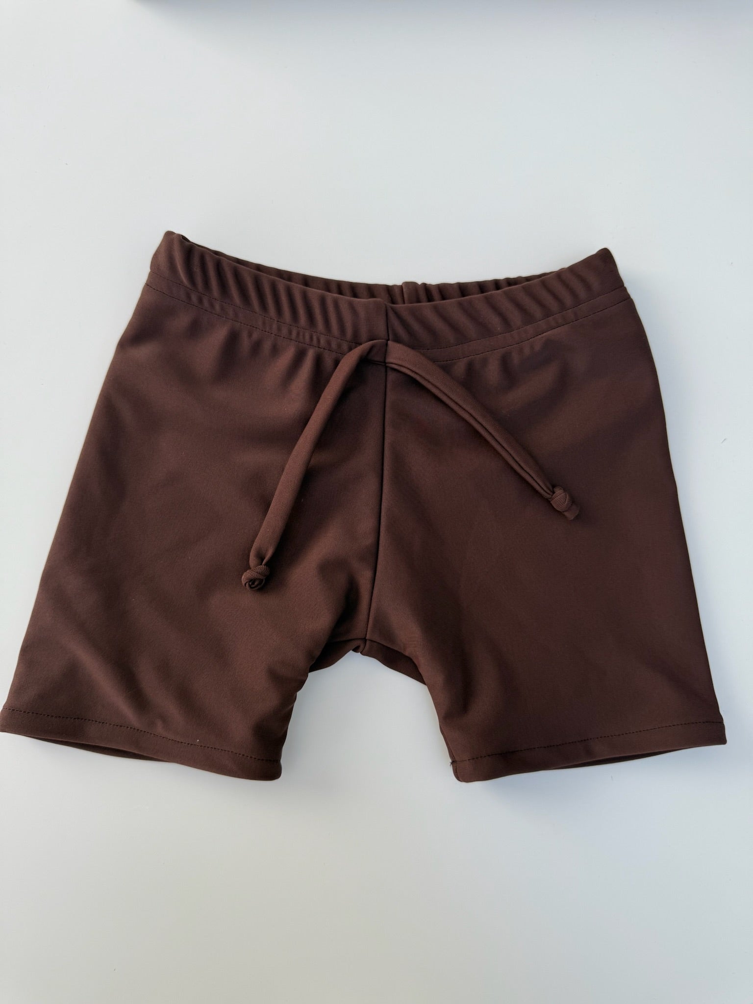 Mini Chocolate Brown Swim Shorts