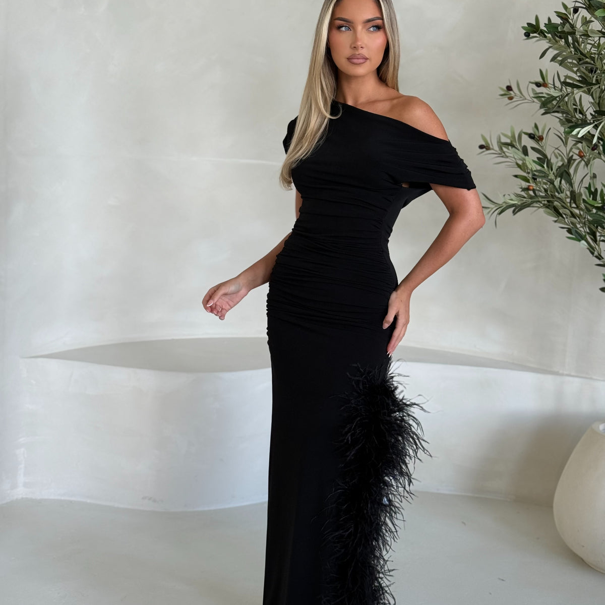 what color shawl with navy blue dress Bernadette Chiffon Wrap Deep Jellyfish Elegant Suspender 67 cm wide x pleat dress Standard Waist:3X/46