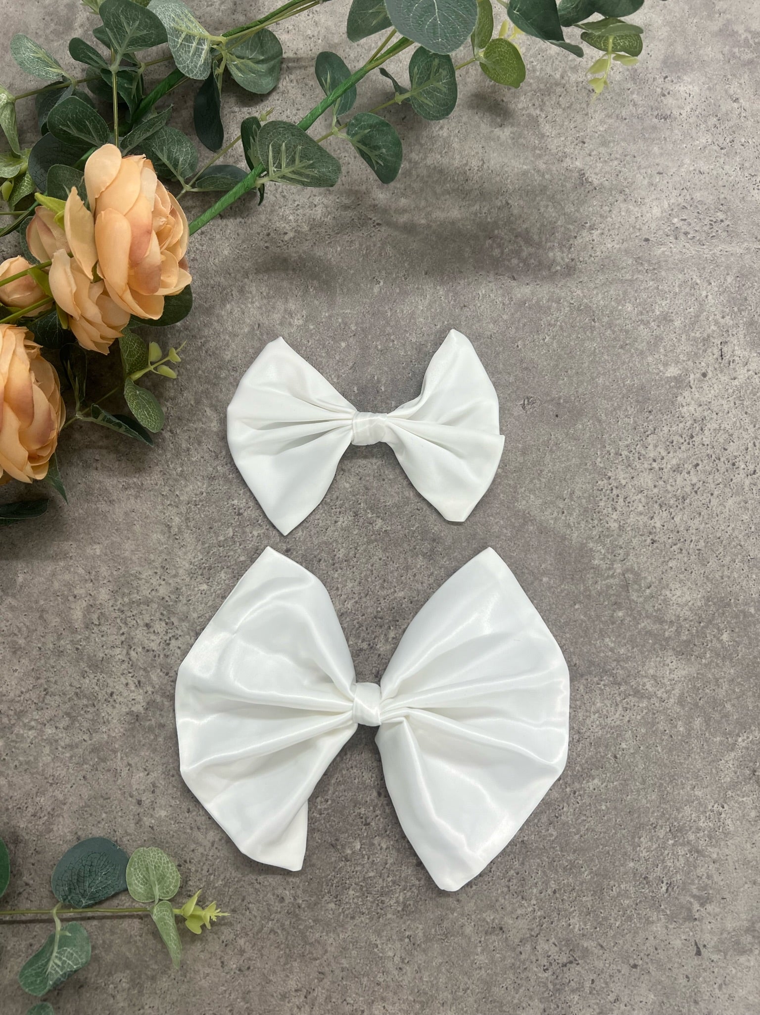 Big Bridal Bow White