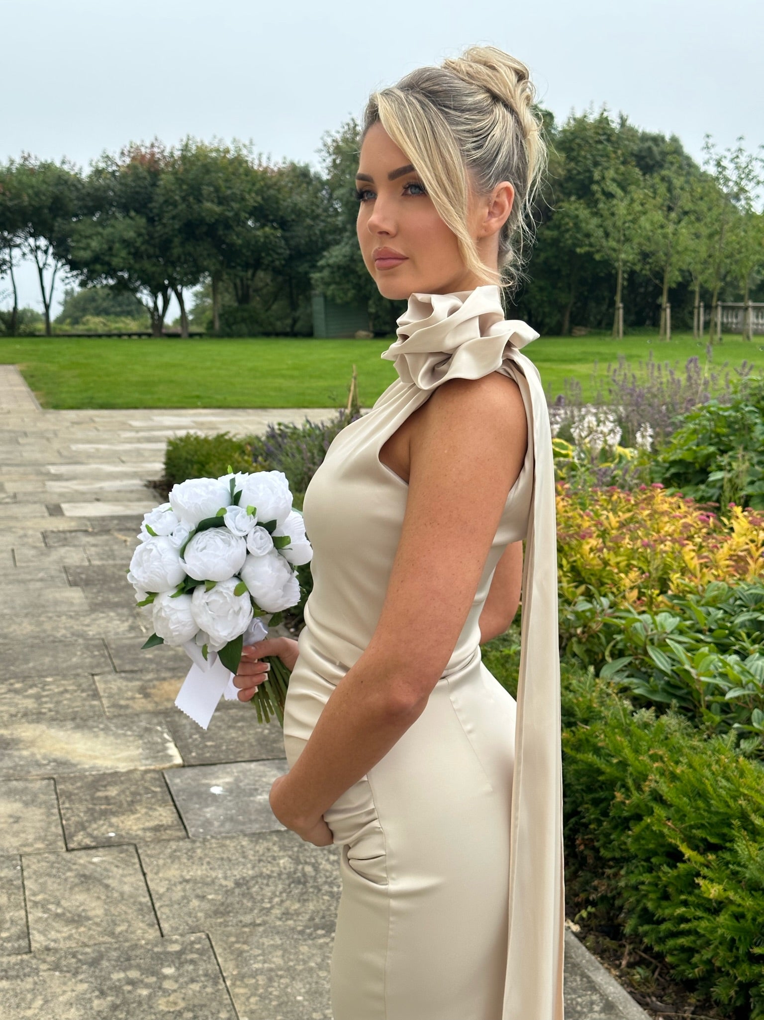 Amalfi Maternity Dress Champagne