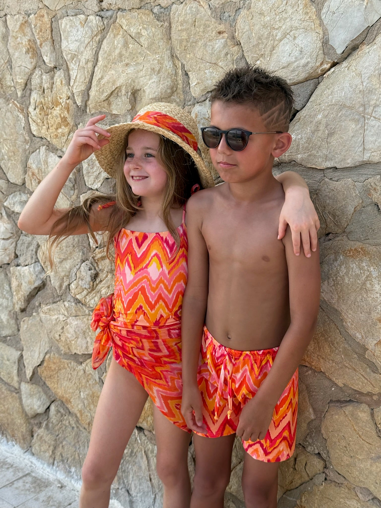 Mini Marrakesh Orange Swim Shorts