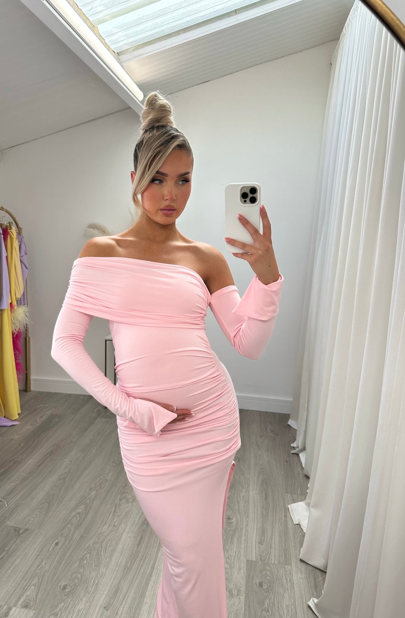 April Maternity Dress Baby Pink