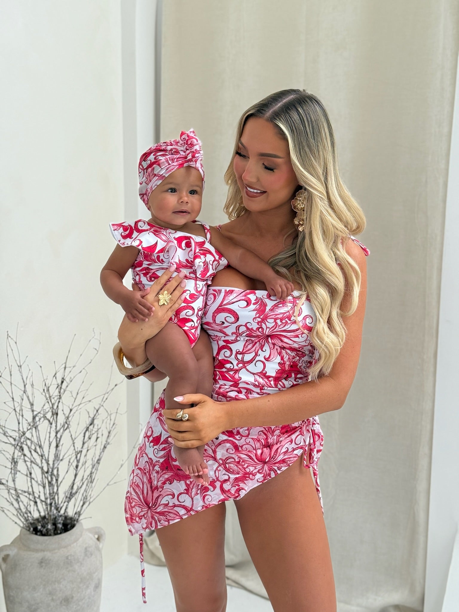 Mini Riviera pink Ruffle Swimsuit
