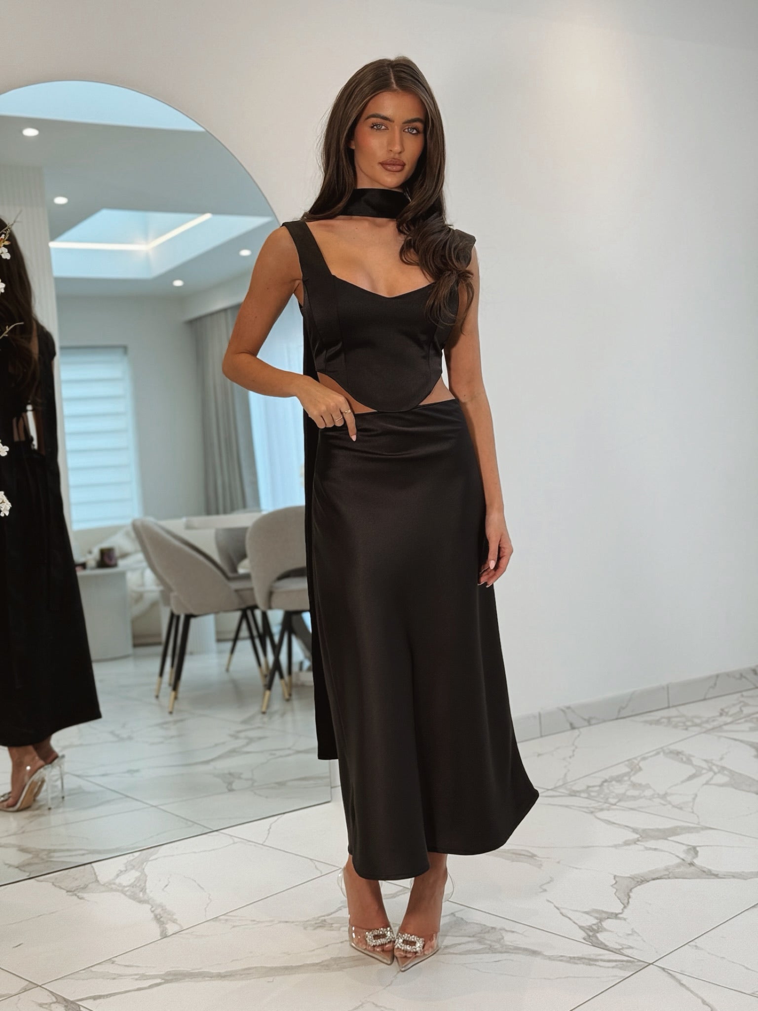 Maisie Midi Skirt Black