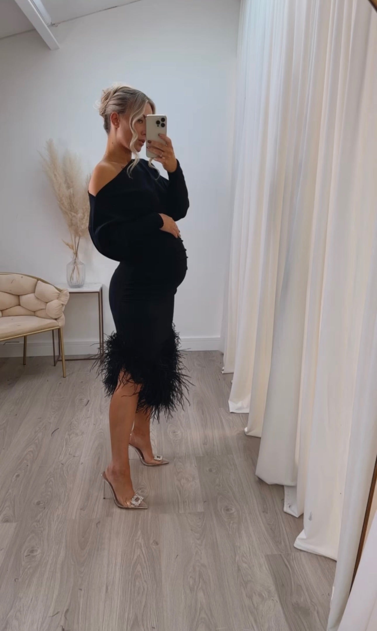 Arella Maternity Dress Black