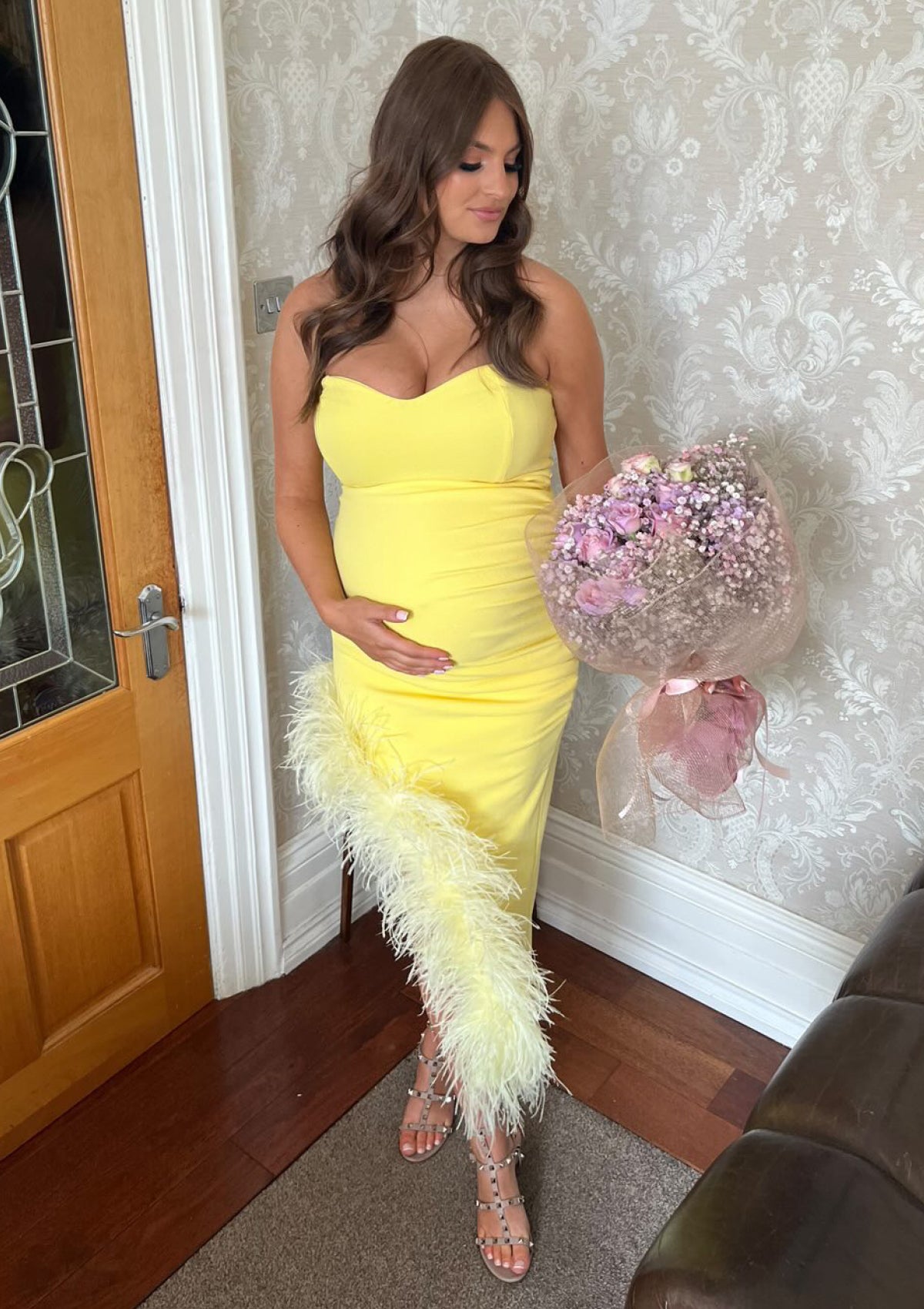 Amara Maternity Dress Yellow