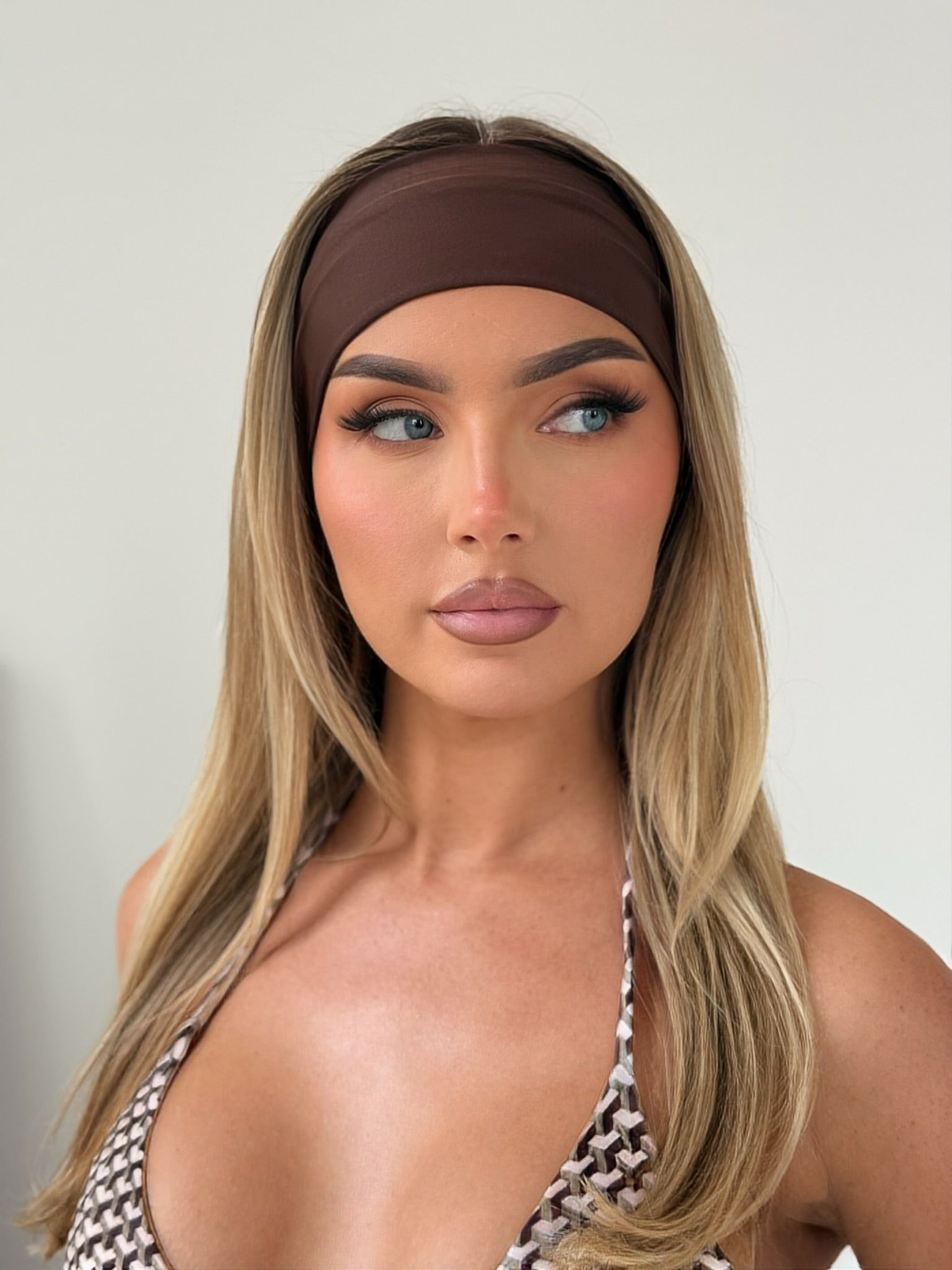 Chocolate Brown Lycra Headband