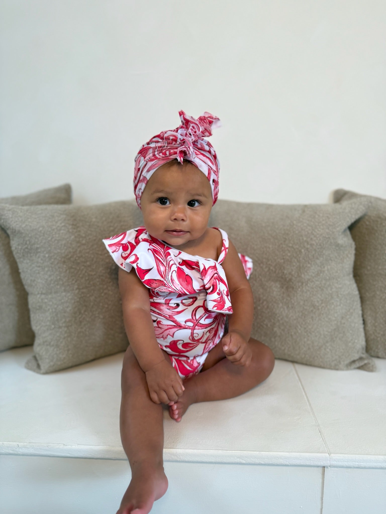 Mini Riviera pink Ruffle Swimsuit