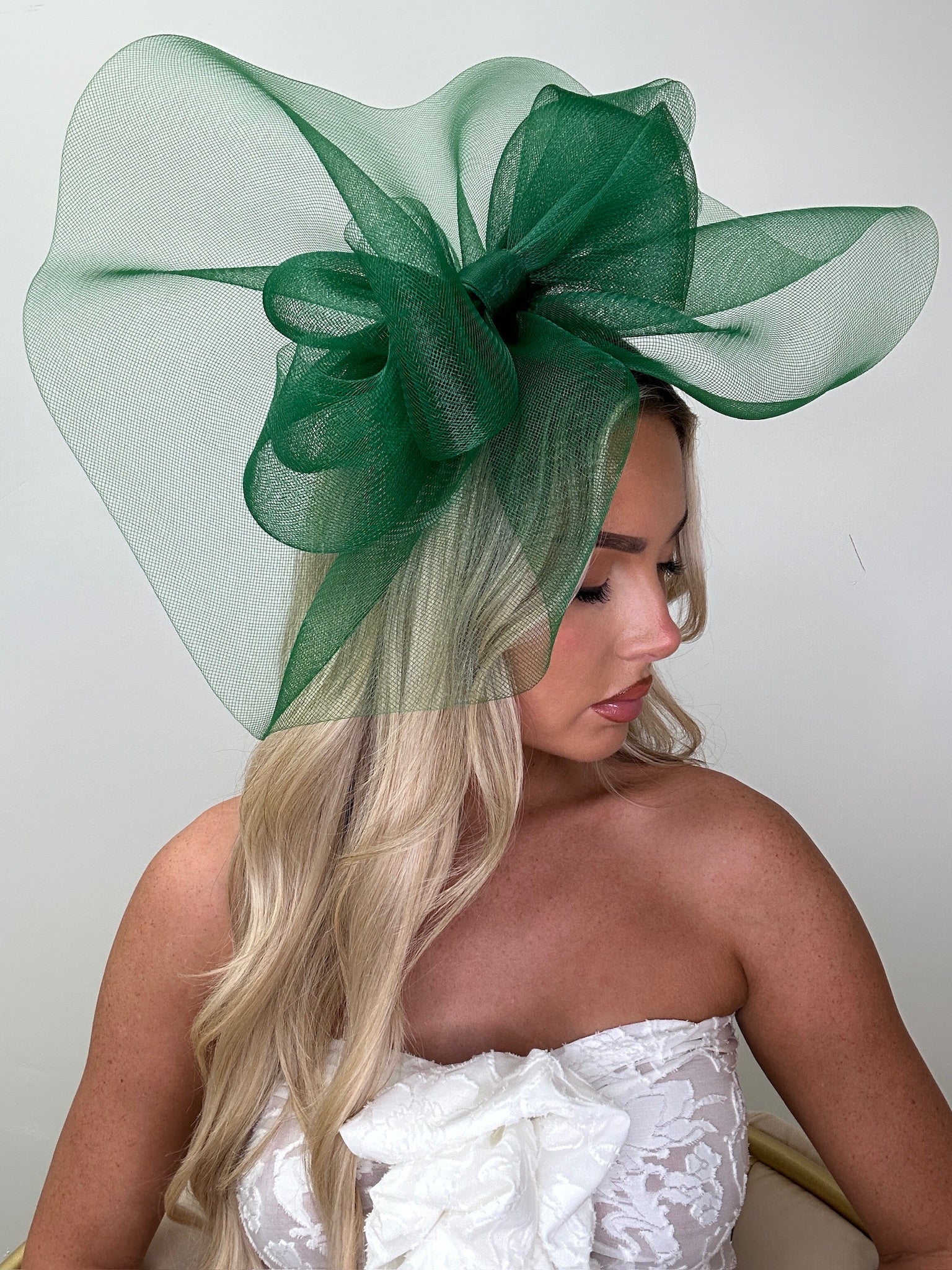Bow Fascinator Headband Emerald Green
