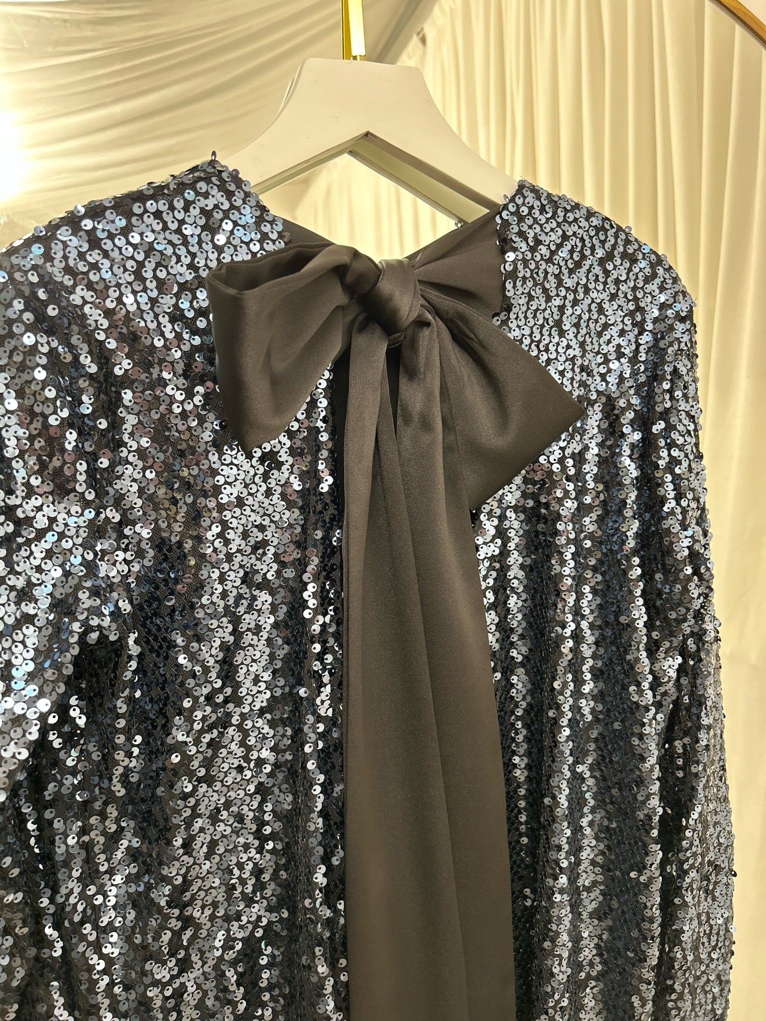 Belle Mini Dress Gunmetal Sequin