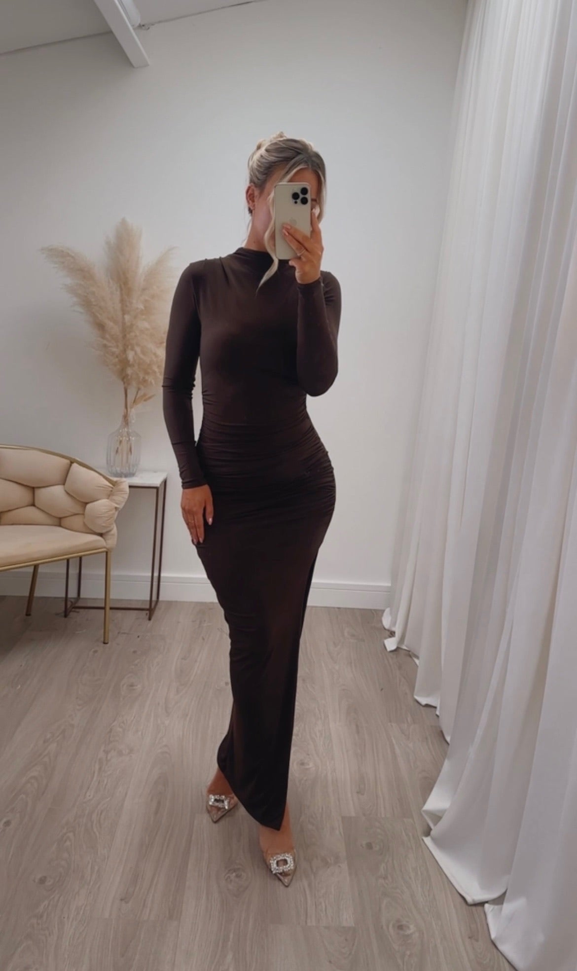 Kourtney Midi Dress Chocolate