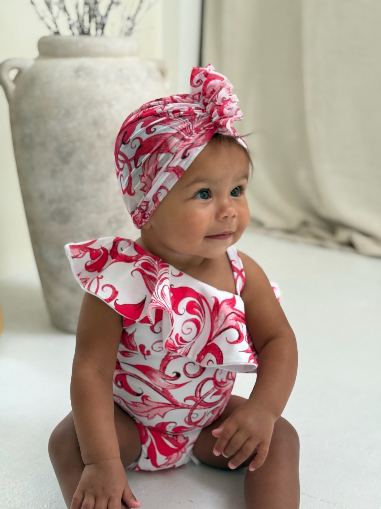Mini Riviera pink Ruffle Swimsuit