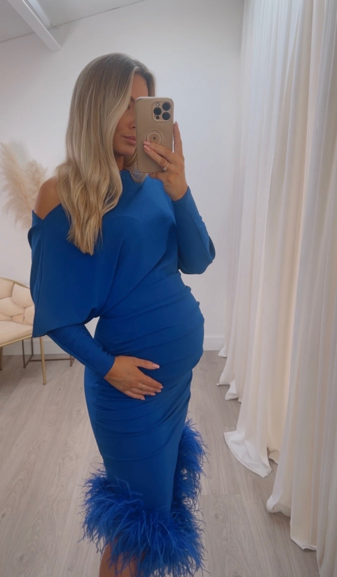Arella Maternity Dress Royal Blue