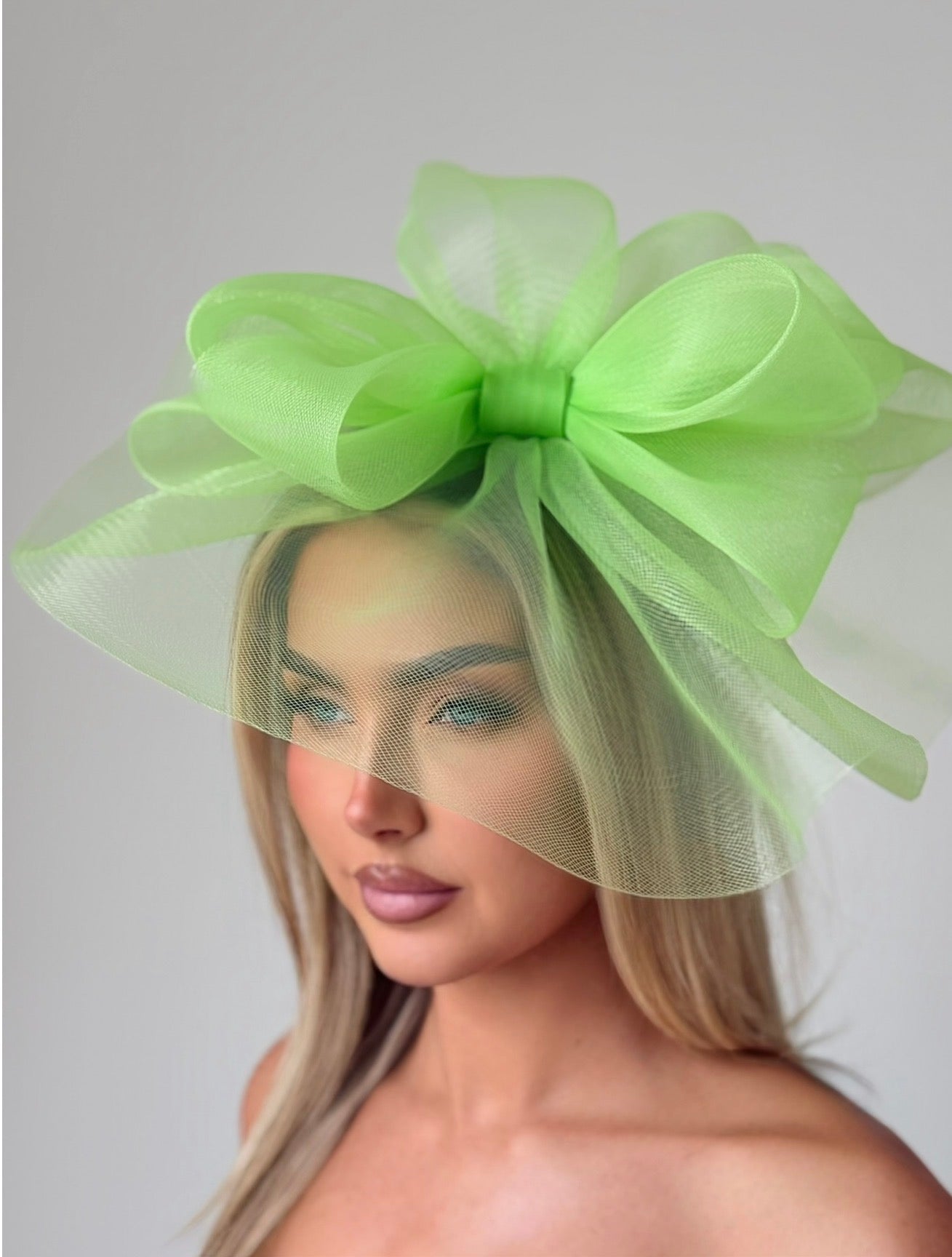 Bow Fascinator Headband Bright Green