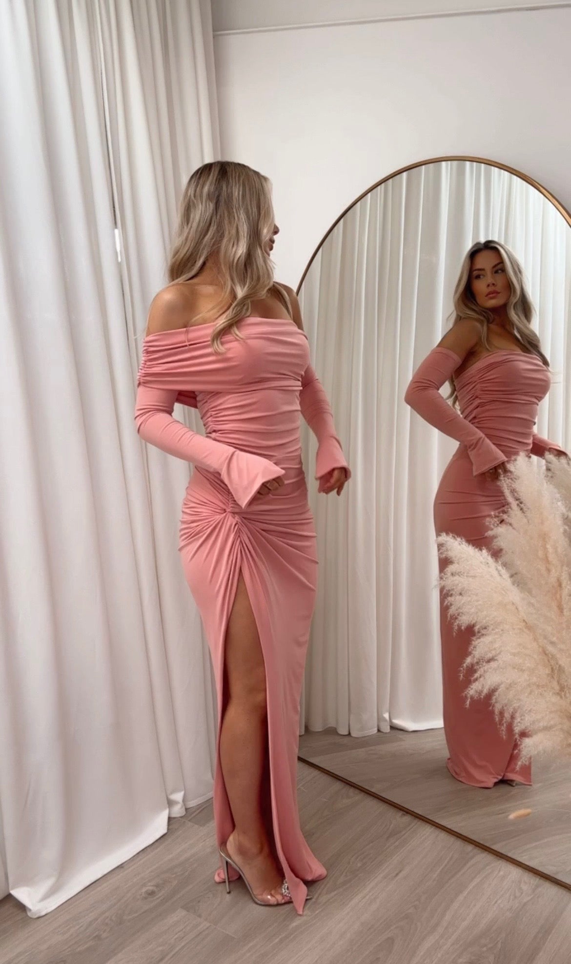 Olivia two sleeve Dress Flamingo Pink