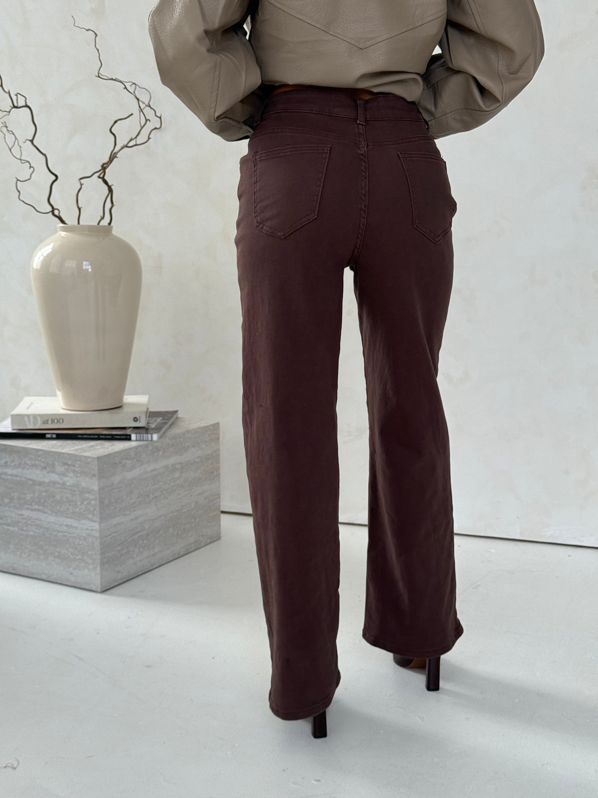 Chocolate Brown Straight Leg Jeans