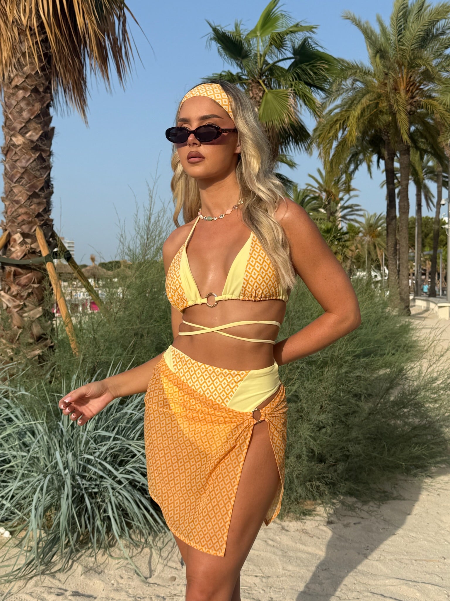 Ibiza Two Tone Triangle Bikini Top