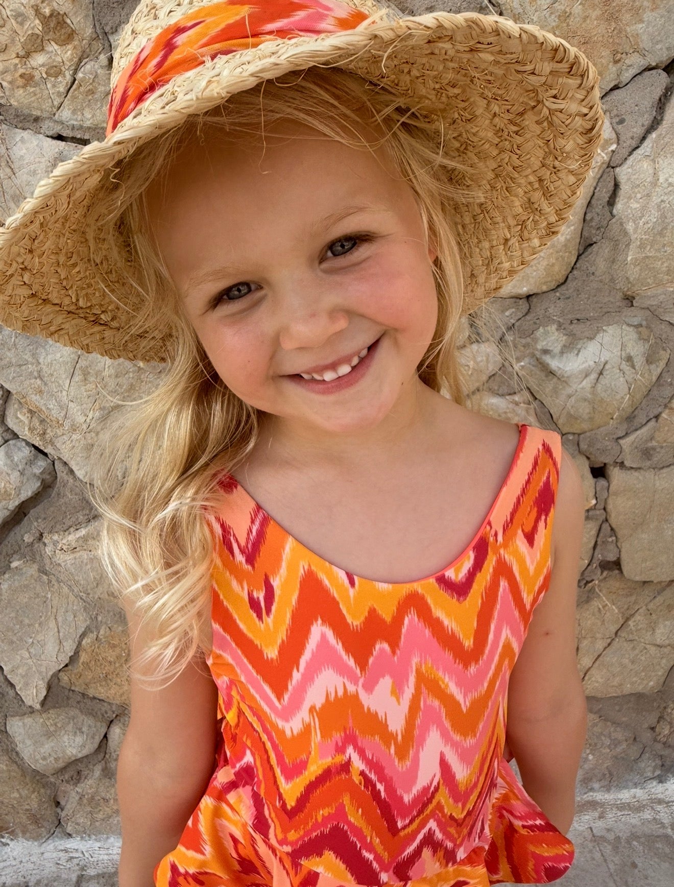 Mini Marrakesh Orange Peplum Ruffle Swimsuit