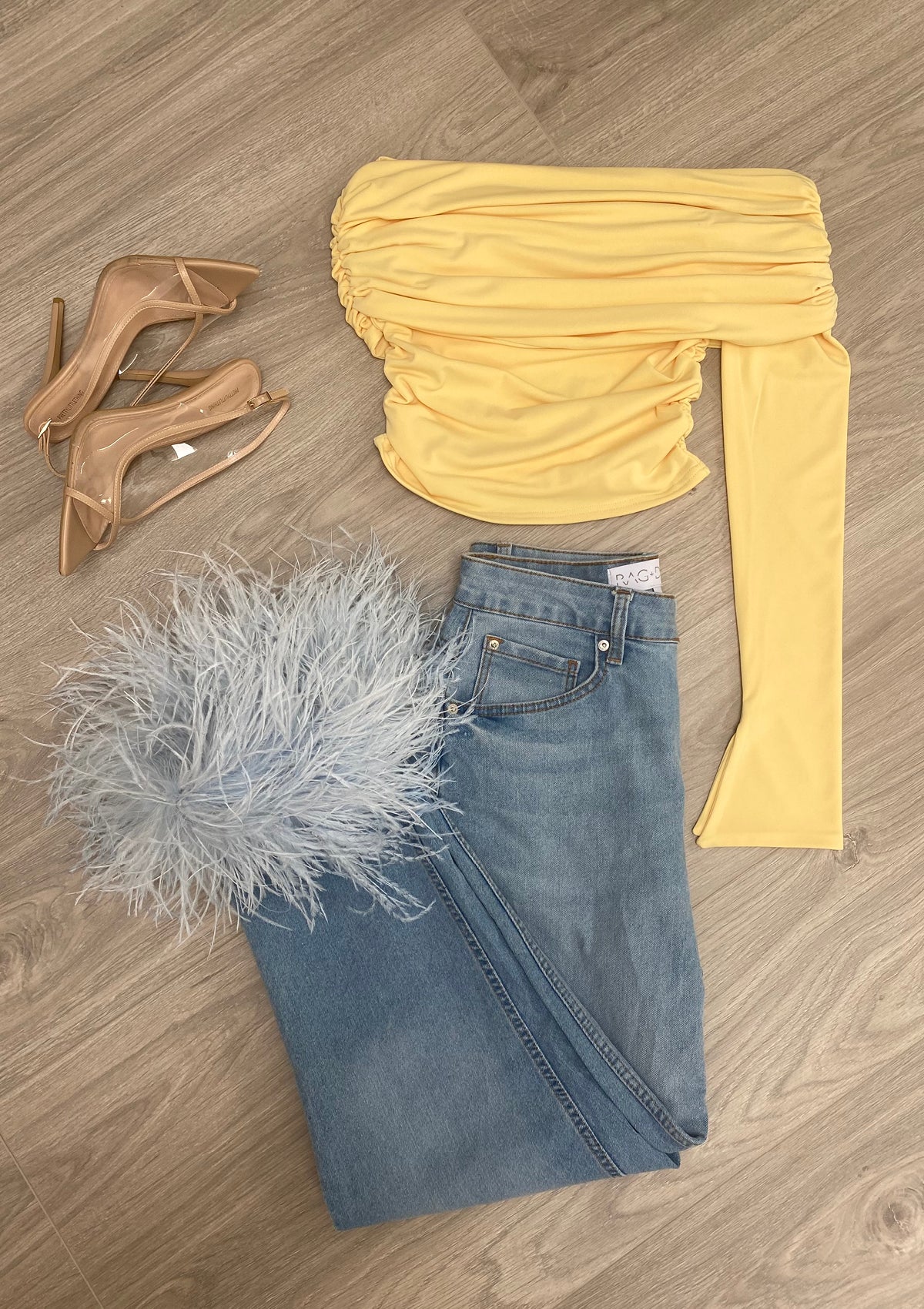 Olivia Asymmetric Top Yellow