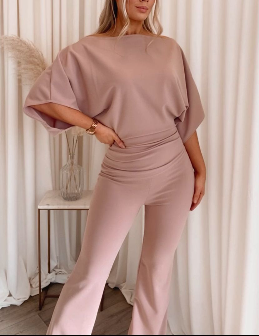 Lottie Jumpsuit Dusky Pink