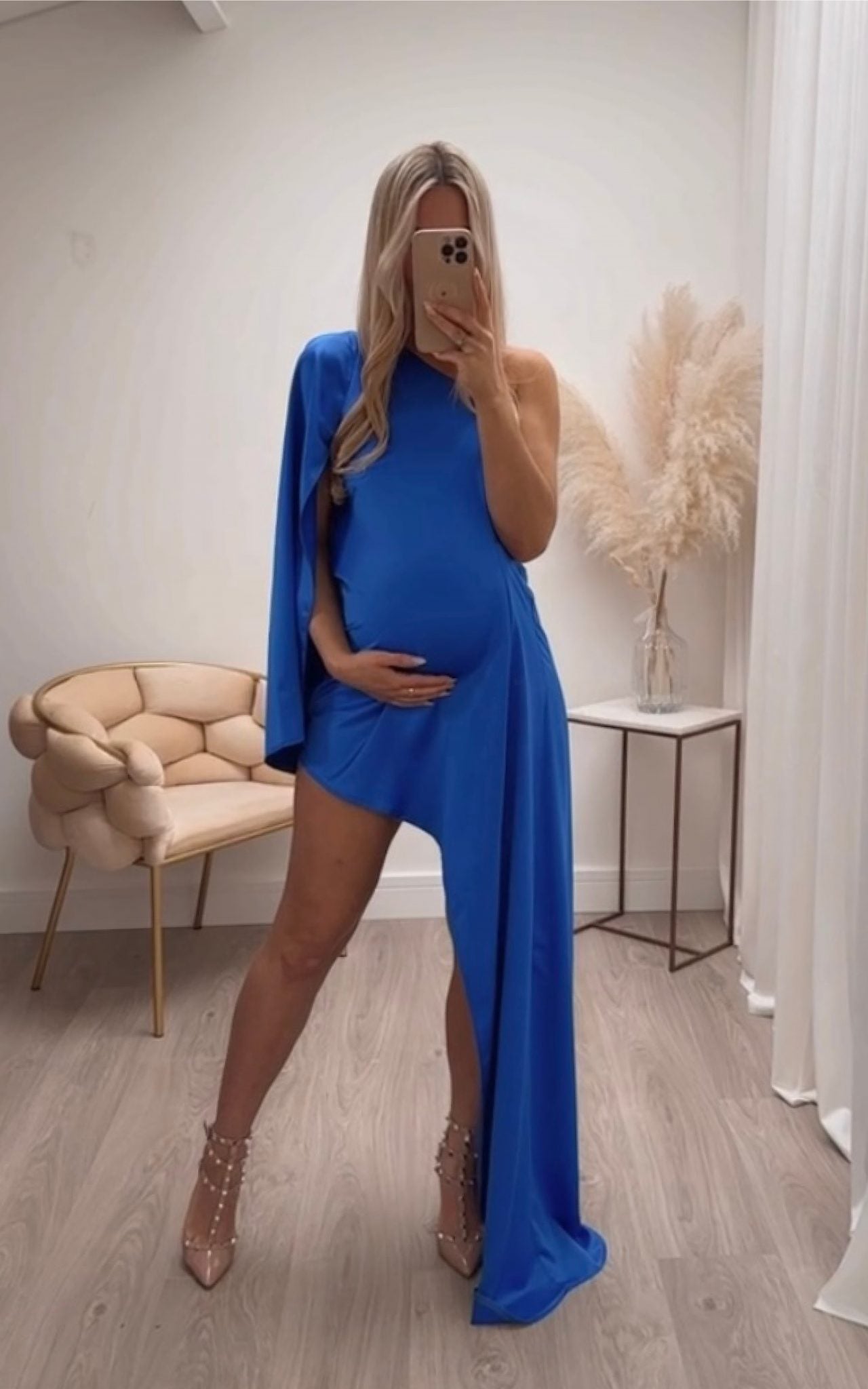 Liberty Maternity Dress Royal Blue