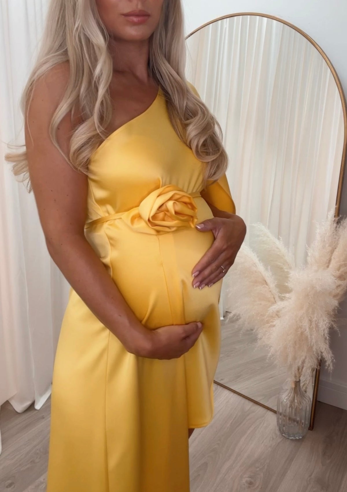 Liberty Maternity Rose Dress Yellow