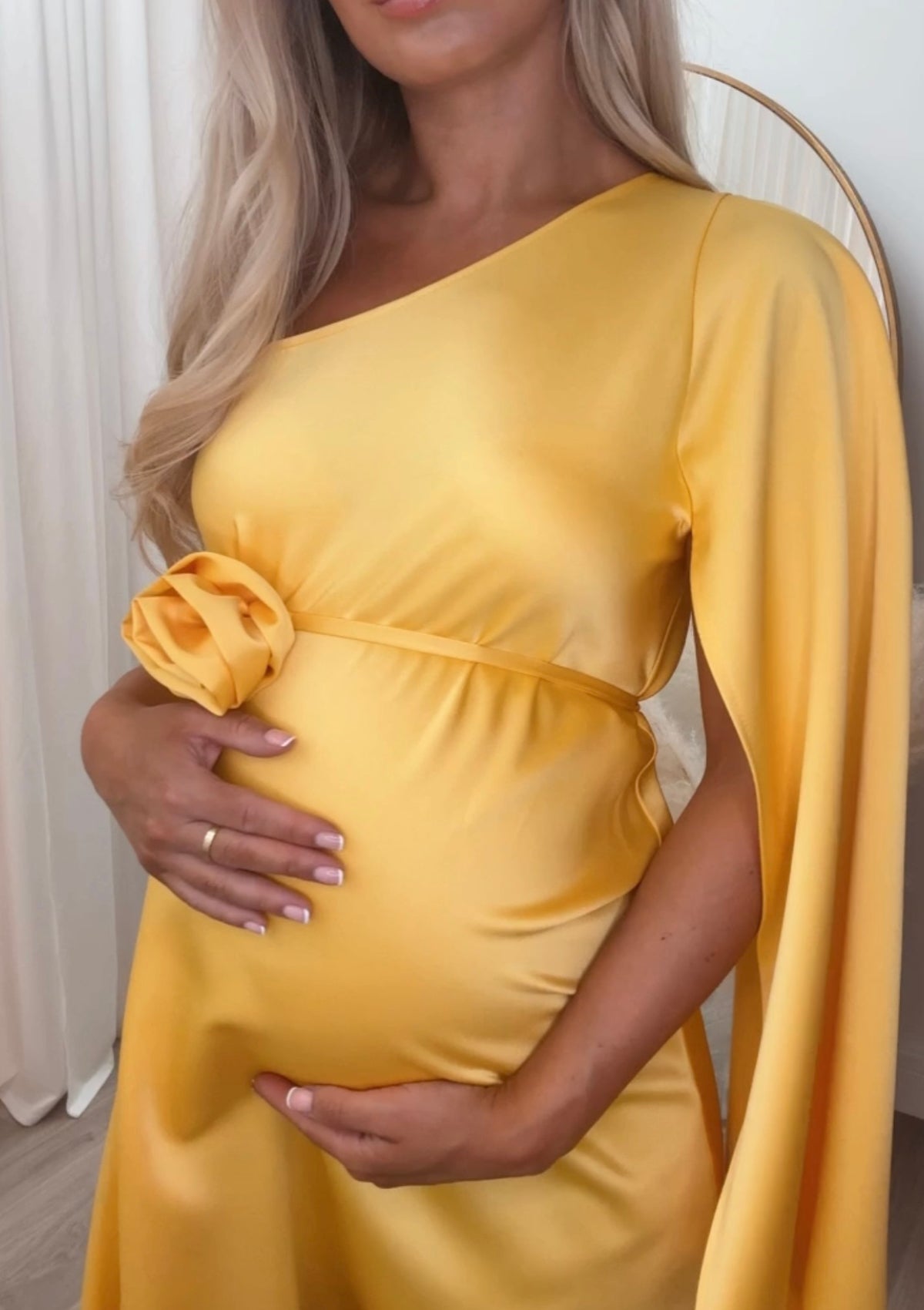 Liberty Maternity Rose Dress Yellow